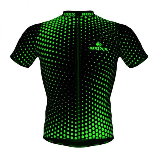 Roxx, Męska koszulka kolarska, Czarno-Zielona, rozmiar L ROXX