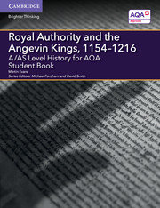 Royal Authority and the Angevin Kings, 1154–1216 Student Book Smith David, Evans Martin