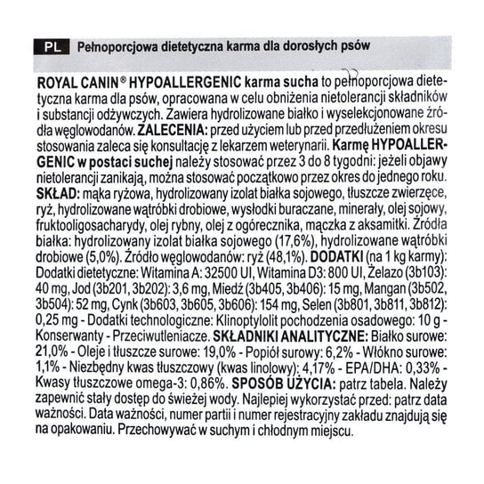 ROYAL CANIN Hypoallergenic 14k Inna marka