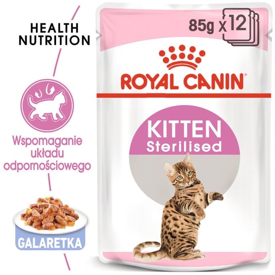 ROYAL CANIN Kitten Sterilised 12x85g karma mokra w galaretce dla kociąt do 12 miesiąca życia, sterylizowanych Royal Canin