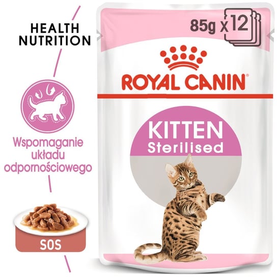 ROYAL CANIN Kitten Sterilised 12x85g karma mokra w sosie dla kociąt do 12 miesiąca życia, sterylizowanych Royal Canin