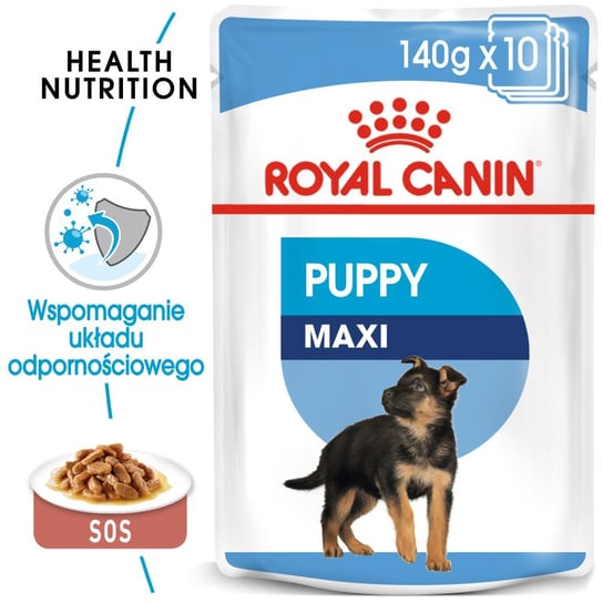 ROYAL CANIN Maxi Puppy 10x140g karma mokra w sosie dla szczeniąt do 15 miesiąca życia, ras dużych Royal Canin