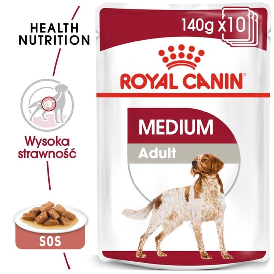 ROYAL CANIN Medium Adult 10x140g karma mokra w sosie dla psów dorosłych ras średnich Royal Canin