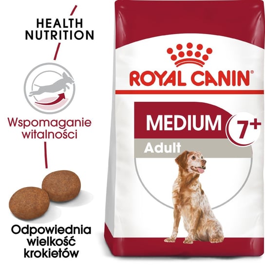 ROYAL CANIN Medium Adult 7+ 4kg karma sucha dla psów starszych od 7 do 10 roku życia, ras średnich Royal Canin