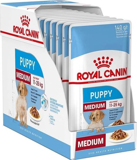 ROYAL CANIN Medium Puppy 10x140g karma mokra w sosie dla szczeniąt do 12 miesiąca, ras średnich Royal Canin