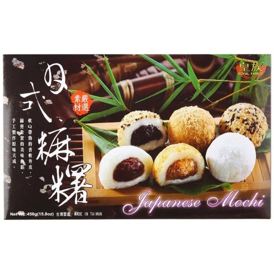 Royal Family, miks ciasteczek mochi z nadzieniem z fasolki azuki, sezamu i orzeszków, 450g Yuki & Love