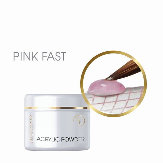 Róż Transparent Puder Akrylowy Szybki-  "Fast" - Pink 6g SUNFLOWER