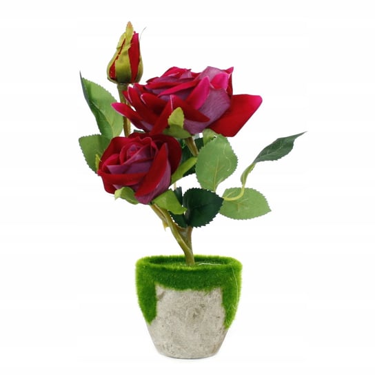 Róża 22Cm Sztuczne Kwiaty W Doniczce Różne Kolory Midex