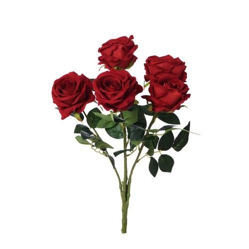 Róża - bukiet welwetowy x5 Bomm