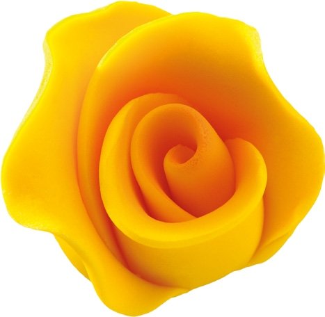 Róża Cukrowa Na Tort, Średnia Żółta, 5 Sztuk Świat Cukiernika