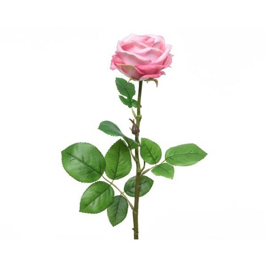 Róża gałązka sztuczna ozdobna jasno różowa 66cm ABC