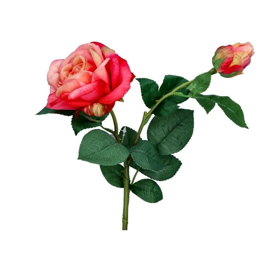 Róża gałązka sztuczna różowa dekoracyjna 64cm ABC