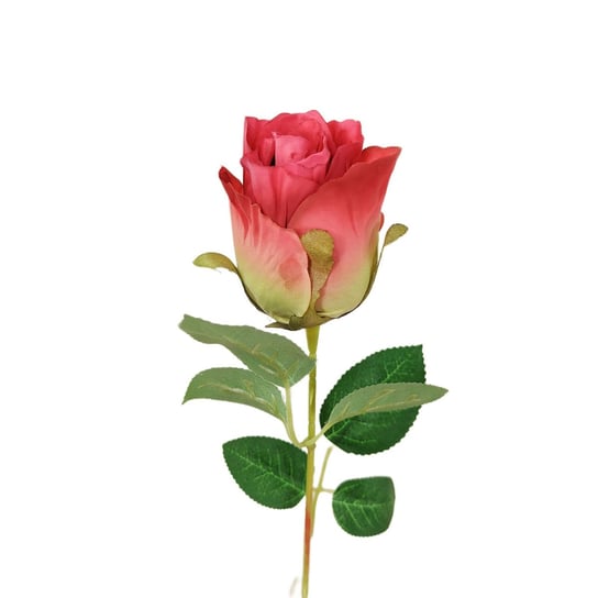 Róża pojedyncza czerwona cieniowana sztuczny kwiat Inna marka