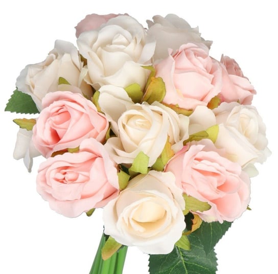 Róża Róże Bukiet Sztuczne Kwiaty 25 cm 12 Gałązek Inna marka