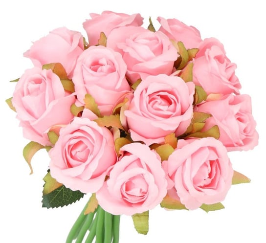 Róża Róże Bukiet Sztuczne Kwiaty 25 cm 12 Gałązek Inna marka