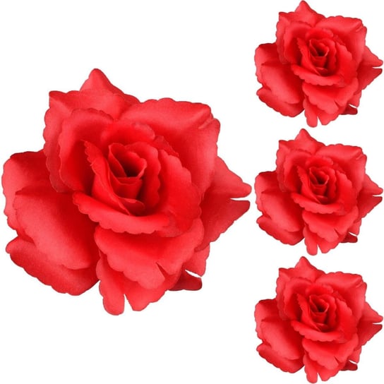 Róża Satynowa Główka Wyrobowa Czerwona 3 szt. Siima
