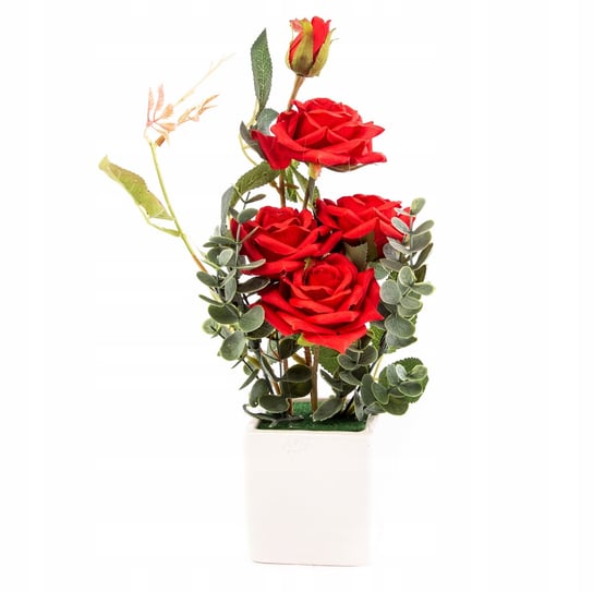 Róża Sztuczne Kwiaty W Doniczce Różne Kolory Midex