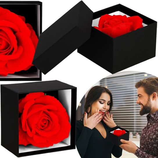 Róża wieczna w eleganckim pudełku prezentowym Springos