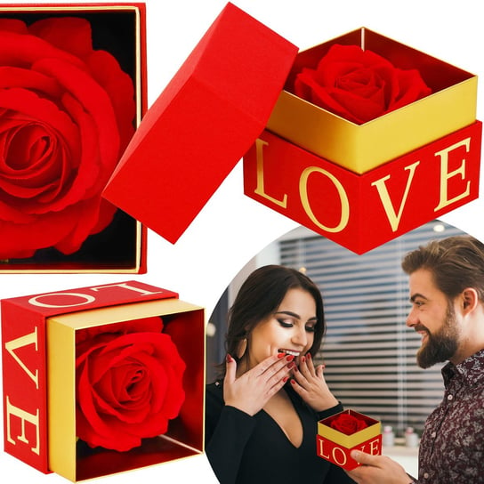 Róża wieczna w eleganckim pudełku prezentowym Love Springos