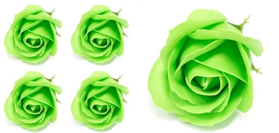 Róża Zielona 5Szt Mydlana Pachnie Główka Urodziny DOMOSFERA