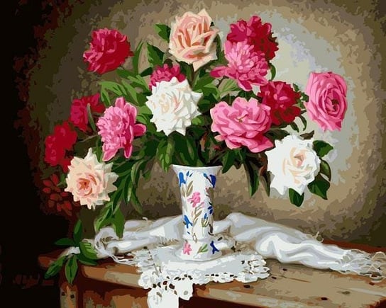 Różany bukiet - Malowanie po numerach 50x40 cm ArtOnly
