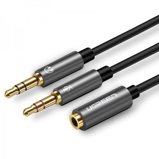 Rozdzielacz audio AUX UGREEN słuchawki + mikrofon do kabel mini jack 3,5 mm, 20 cm uGreen