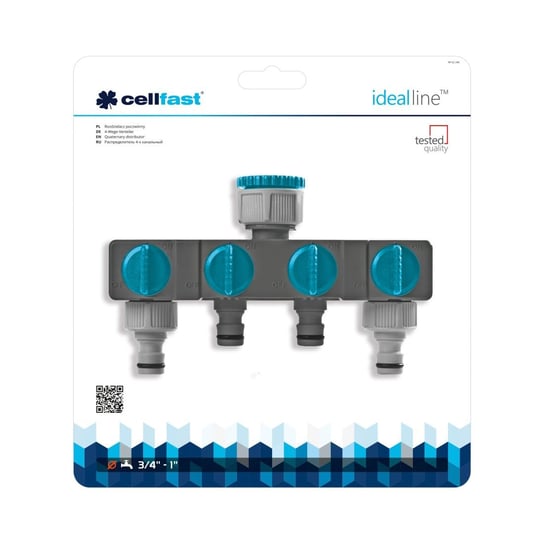 Rozdzielacz poczwórny CELLFAST 52-240, 3/4" i 1" Cellfast