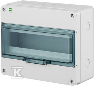 Rozdzielnica natynkowa HERMETICA 1x12+1 modułów PE+N drzwi przydymiane IP65 1000V DC PV ELEKTRO-PLAST NASIELSK