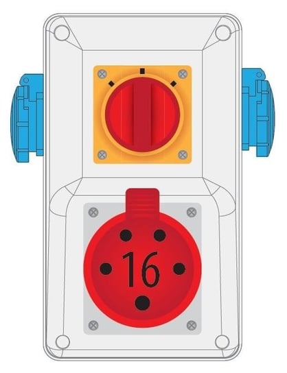 Rozdzielnica R-BOX KOMPAKT 16A/5P 2x230V wył. L/P - B.165/2/LP PAWBOL