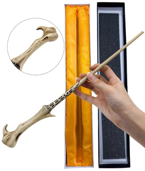 RÓŻDŻKA CZARODZIEJA MAGICZNA HARRY CZARODZIEJ CZARNY PAN METALOWY RDZEŃ 36CM Hopki