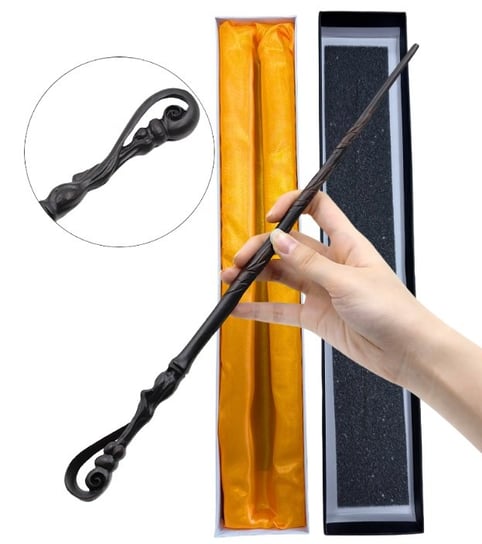 RÓŻDŻKA CZARODZIEJA MAGICZNA MAG HARRY CZARODZIEJ FLEUR METALOWY RDZEŃ 37CM Hopki