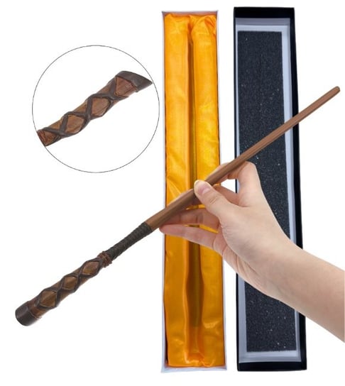 RÓŻDŻKA CZARODZIEJA MAGICZNA MAG HARRY CZARODZIEJ GEORGE METALOWY RDZEŃ 37CM Hopki
