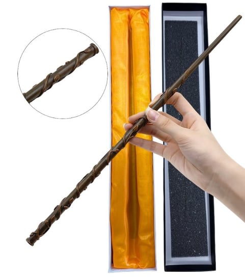 RÓŻDŻKA CZARODZIEJA MAGICZNA MAG HARRY CZARODZIEJ HERMIONA METALOWY RDZEŃ 38CM Hopki