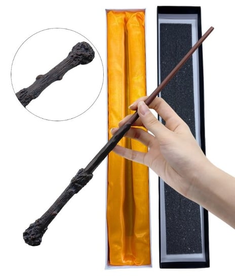 RÓŻDŻKA CZARODZIEJA MAGICZNA MAG HARRY CZARODZIEJ METALOWY RDZEŃ 36CM Hopki