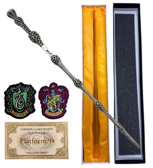 Różdżka Harry Potter Dumbledore Magiczna Metalowy Rdzeń Zestaw Hopki