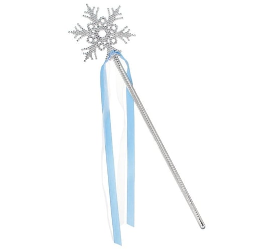 Różdżka, Śnieżynka, srebrna, 33 cm GoDan