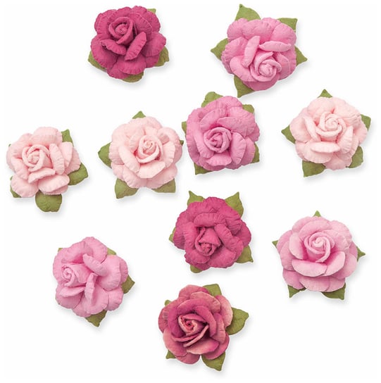 Róże Papierowe, 3 Cm, 10 Szt. Pink&Red, Dp Craft dpCraft