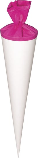Rożek tyta pierwszoklasisty 35 cm, biały/różowy Heyda