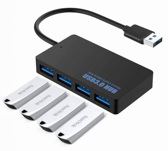 Rozgałęźnik 4 portowy HUB USB 3.0 1x4 5Gbps Inna marka