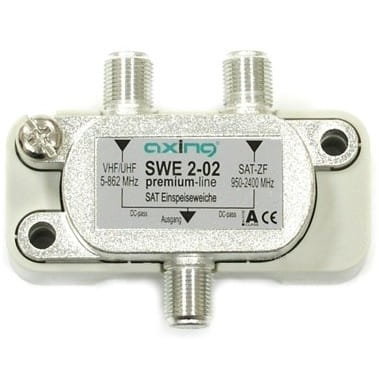 Rozgałęźnik sumator Axing SWE 2-02 RTV/SAT DC PASS Axing
