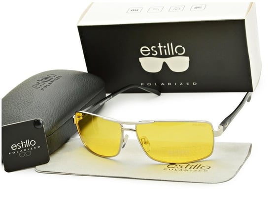 Rozjaśniające męskie okulary do jazdy nocą polaryzacyjne EST-611Y-4 Estillo Inna marka