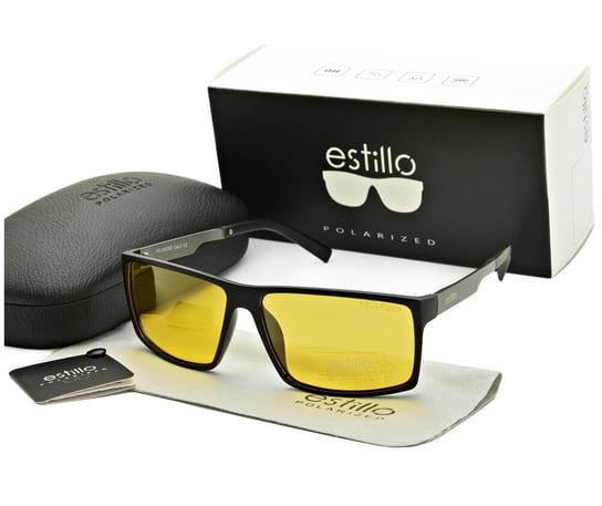 Rozjaśniające okulary do jazdy nocą polaryzacyjne czarne EST-410Y Estillo Inna marka