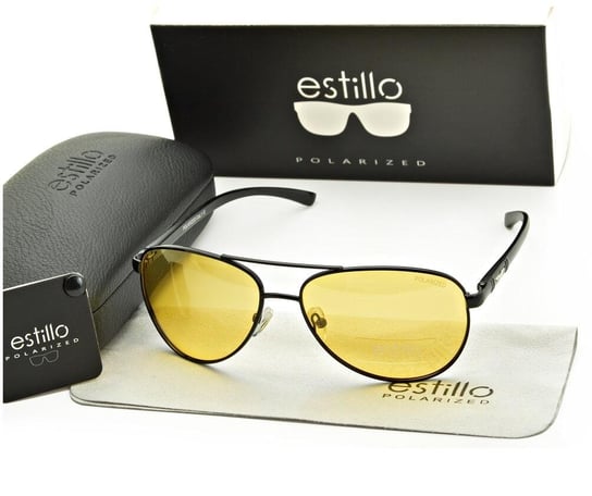 Rozjaśniające okulary pilotki do jazdy nocą polaryzacyjne EST-606Y-1 Estillo Inna marka