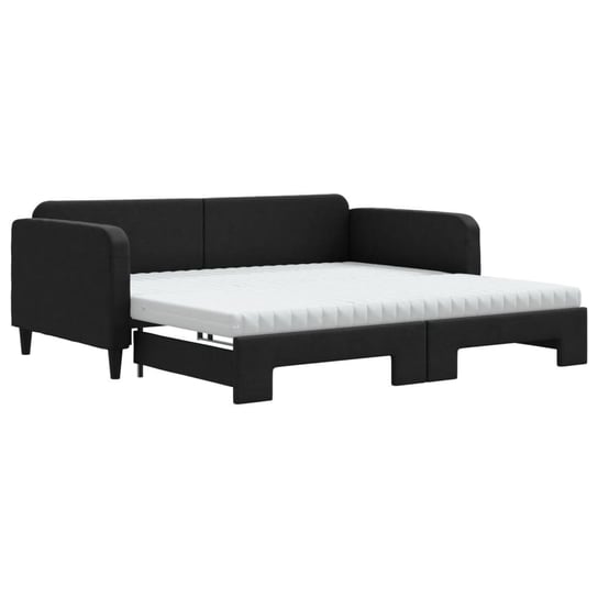 Rozkładana sofa 2-w-1, czarna, 223x212,5x75 cm Inna marka