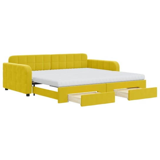 Rozkładana sofa 2-w-1 z przechowywaniem, żółta, 22 Inna marka