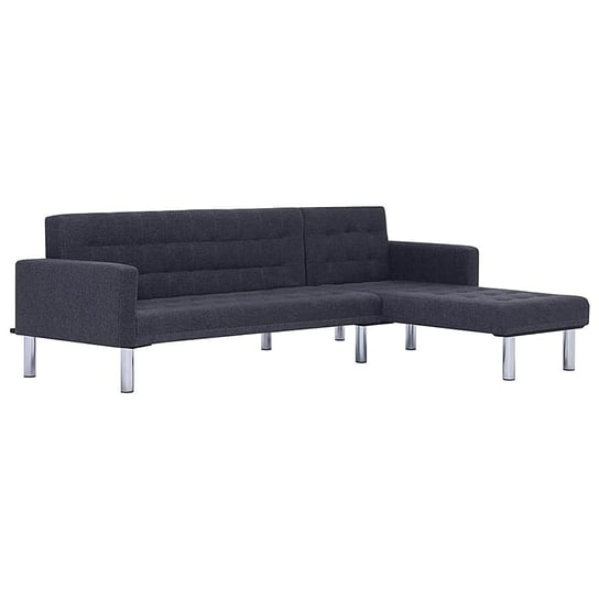 Rozkładana sofa ELIOR Lidia, ciemnoszara, 69x218x86 cm Elior