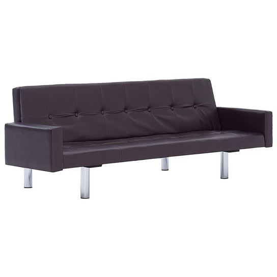 Rozkładana sofa z podłokietnikami ELIOR Nesma 2X, brązowa, 66,5x77,5x184 cm Elior
