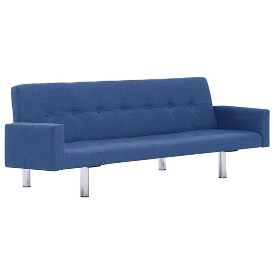 Rozkładana sofa z podłokietnikami ELIOR Nesma, niebieska, 66,5x77,5x184 cm Elior