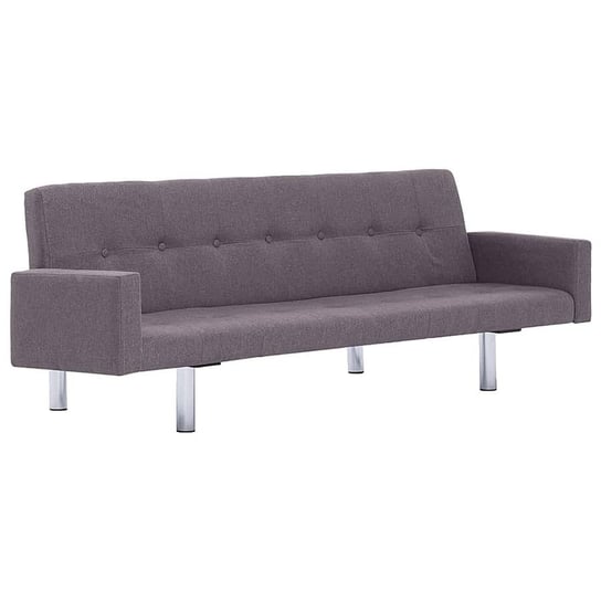 Rozkładana sofa z podłokietnikami ELIOR Nesma, szara, 66,5x77,5x184 cm Elior