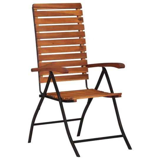 Rozkładane krzesła ogrodowe VIDAXL, brązowe, 2 szt. vidaXL